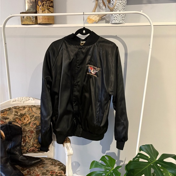 Vintage Pontiac XL Black Bomber Embroidered - Picture 1 of 4